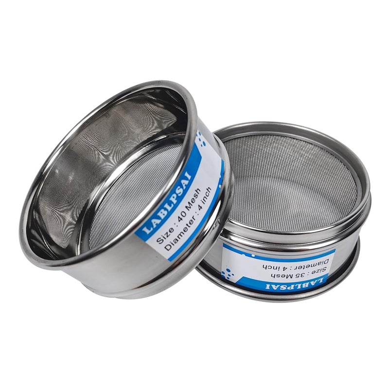 LABLPSAI 35 Mesh Lab Sieves 4" Diameter 304 Stainless Steel Wire Cloth Test Sieve for Industrial Laboratory Home - Image 4